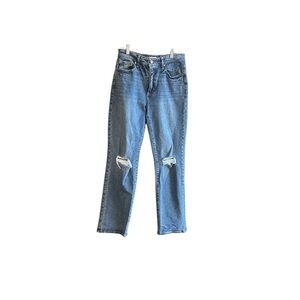 KanCan distressed cotton spandex blue jeans Size 7/27